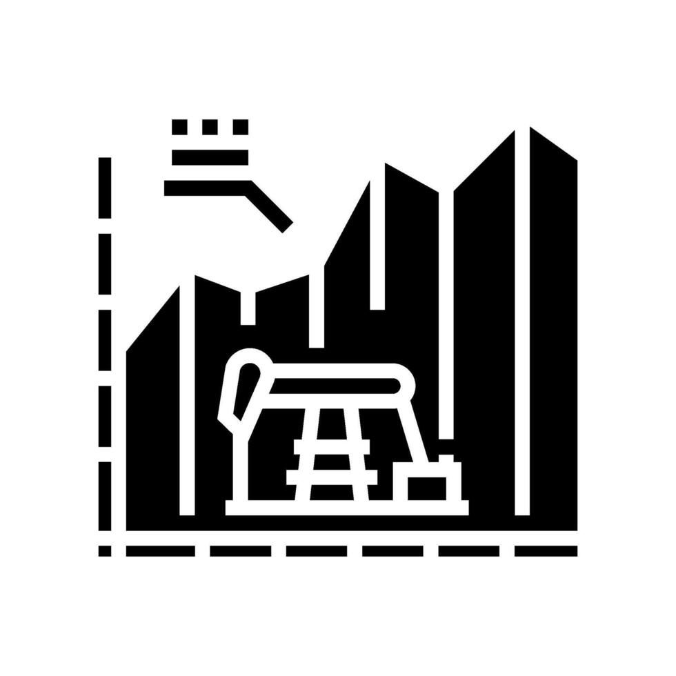 liefern Öl Industrie Glyphe Symbol Vektor Illustration