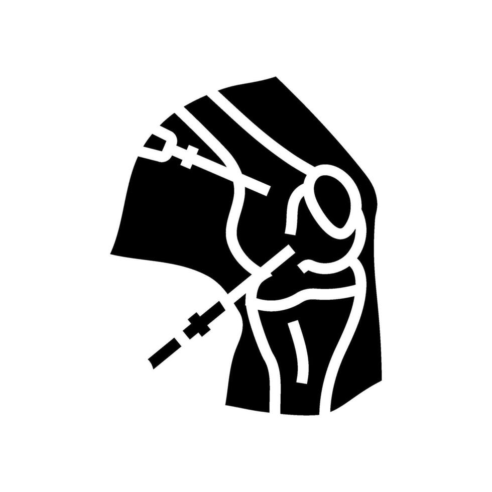 Arthroskopie Chirurgie Arzt Glyphe Symbol Vektor Illustration