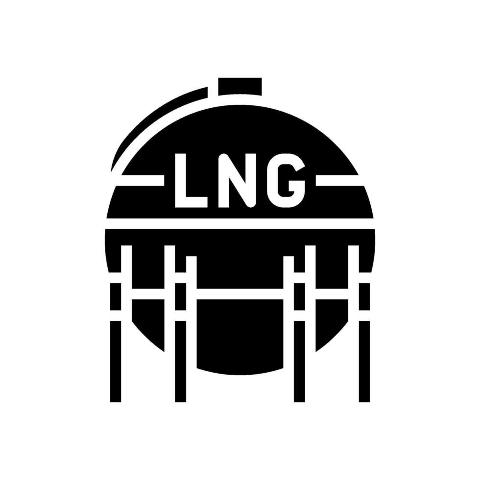 verflüssigt natürlich Gas lng Glyphe Symbol Vektor Illustration