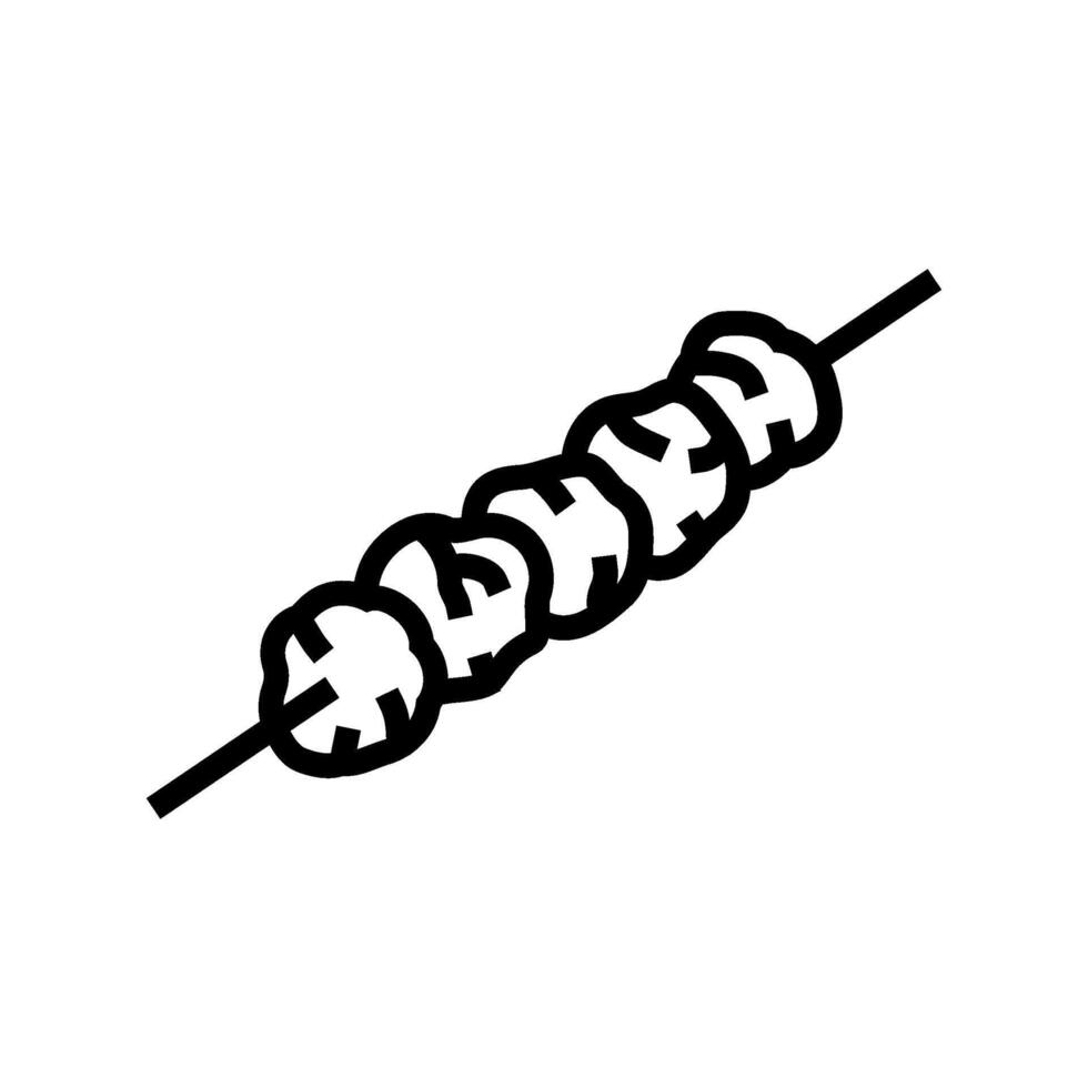 Pinchos Spanisch Küche Linie Symbol Vektor Illustration