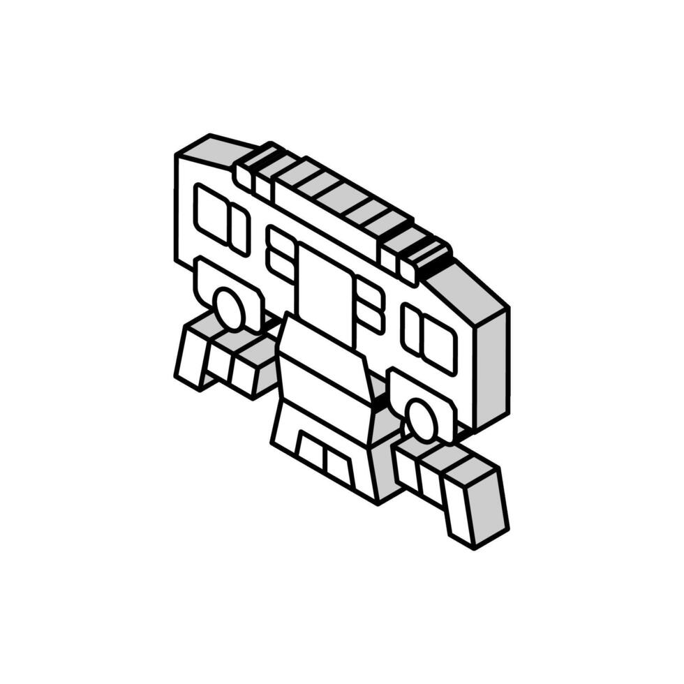 Avionik Systeme Luftfahrt Ingenieur isometrisch Symbol Vektor Illustration