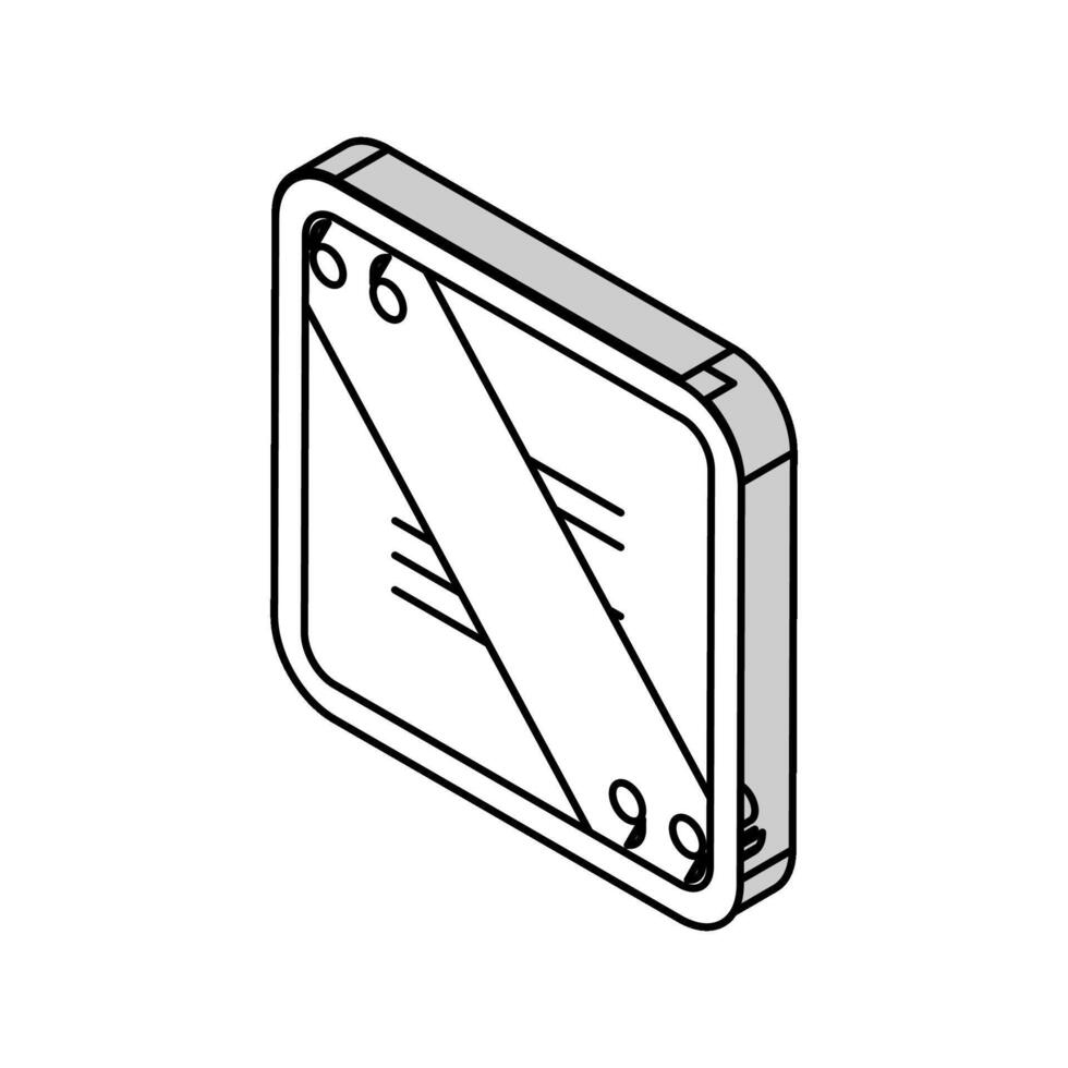 Zitat Zeugnis Kunde isometrisch Symbol Vektor Illustration