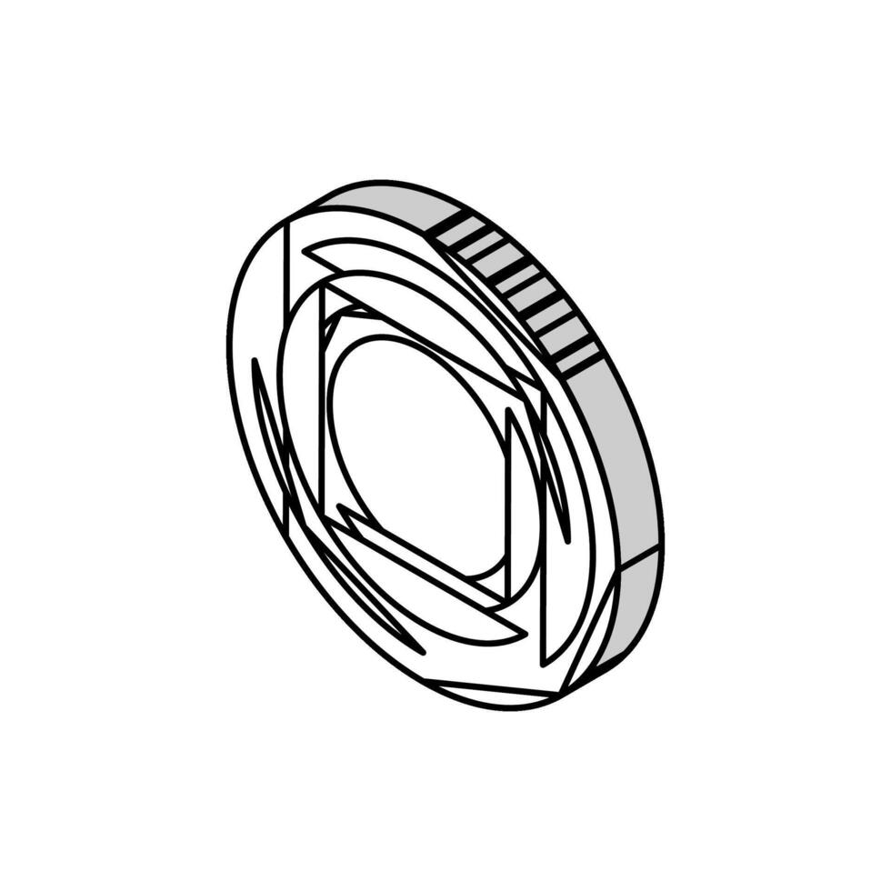 Sol värma sommar solljus isometrisk ikon vektor illustration