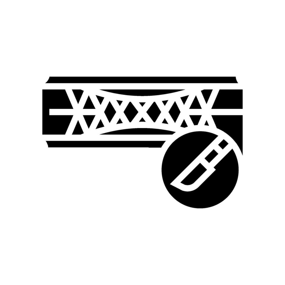 stent placering kirurgi sjukhus glyf ikon vektor illustration