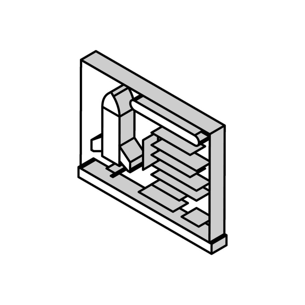 Rakete Wissenschaft Luftfahrt Ingenieur isometrisch Symbol Vektor Illustration