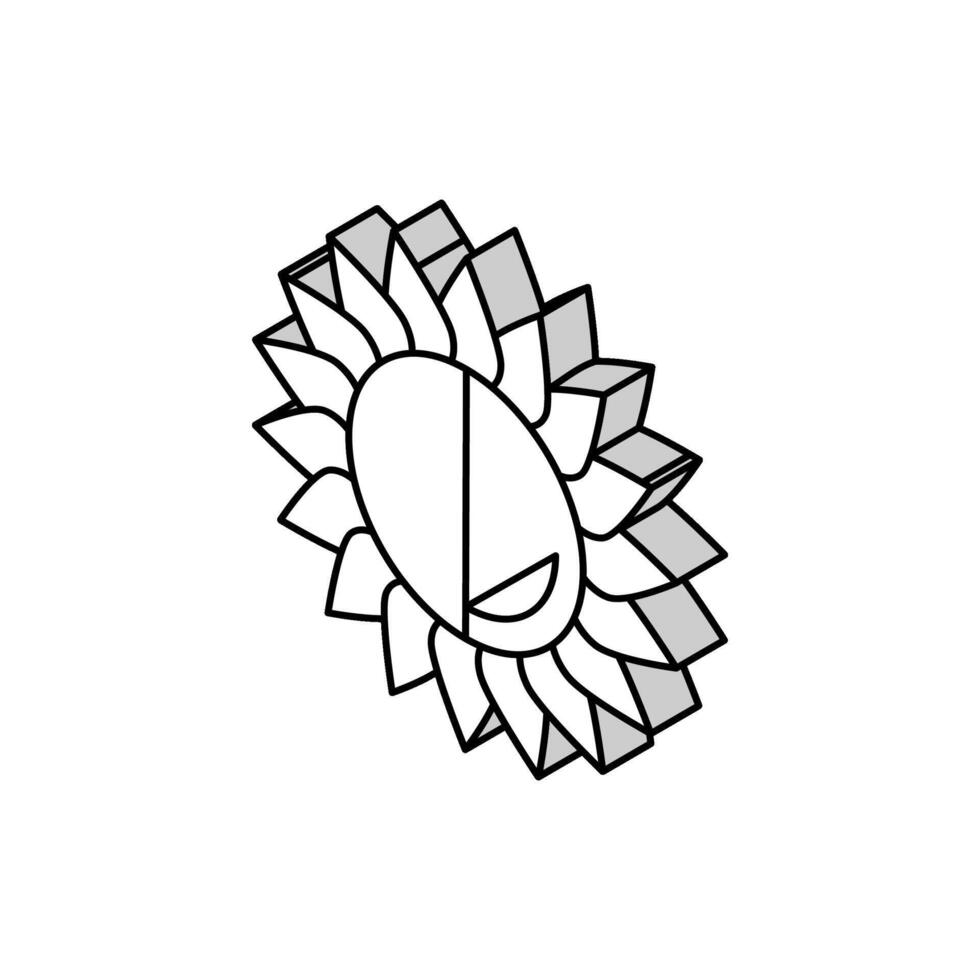 Sonne Natur Sommer- Sonnenlicht isometrisch Symbol Vektor Illustration
