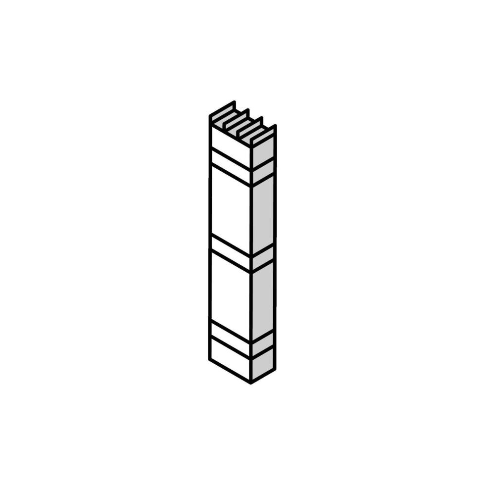 bränsle hopsättning kärn energi isometrisk ikon vektor illustration