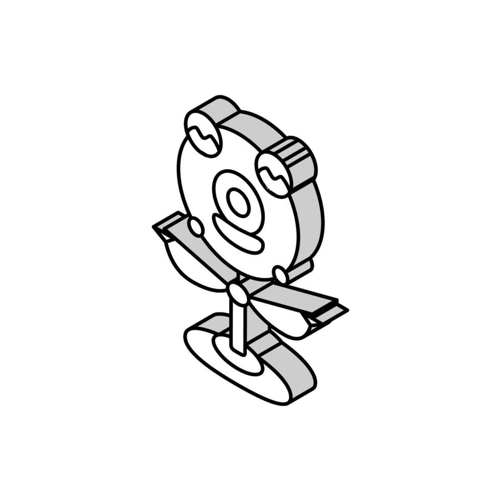 Mikrofon Charakter retro Musik- isometrisch Symbol Vektor Illustration