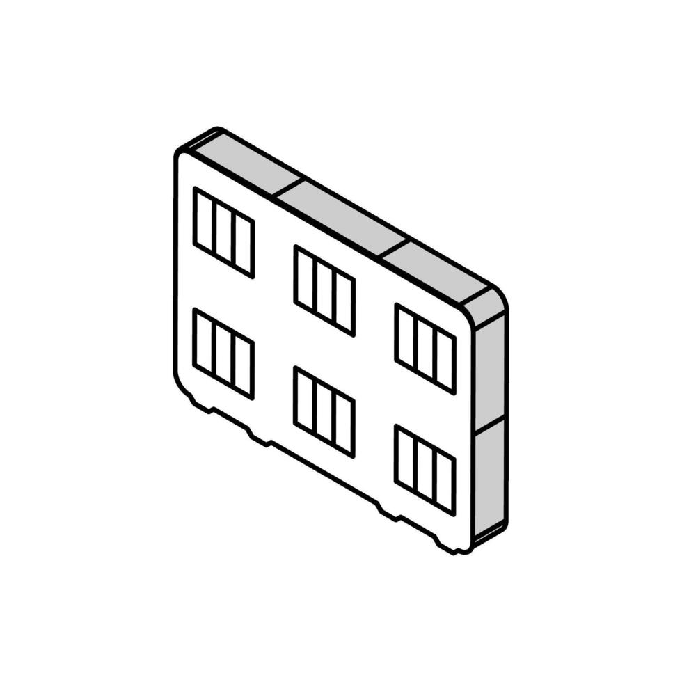 Faden Veranstalter Stickerei Hobby isometrisch Symbol Vektor Illustration