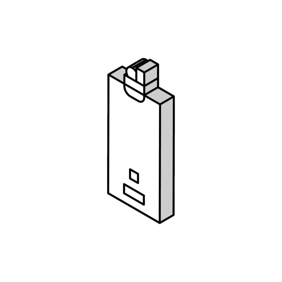 vatten värmare gas service isometrisk ikon vektor illustration