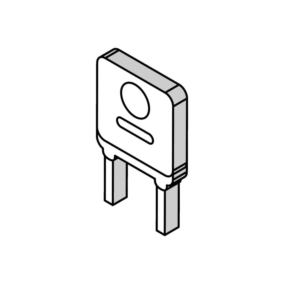 kondensator elektrisk ingenjör isometrisk ikon vektor illustration