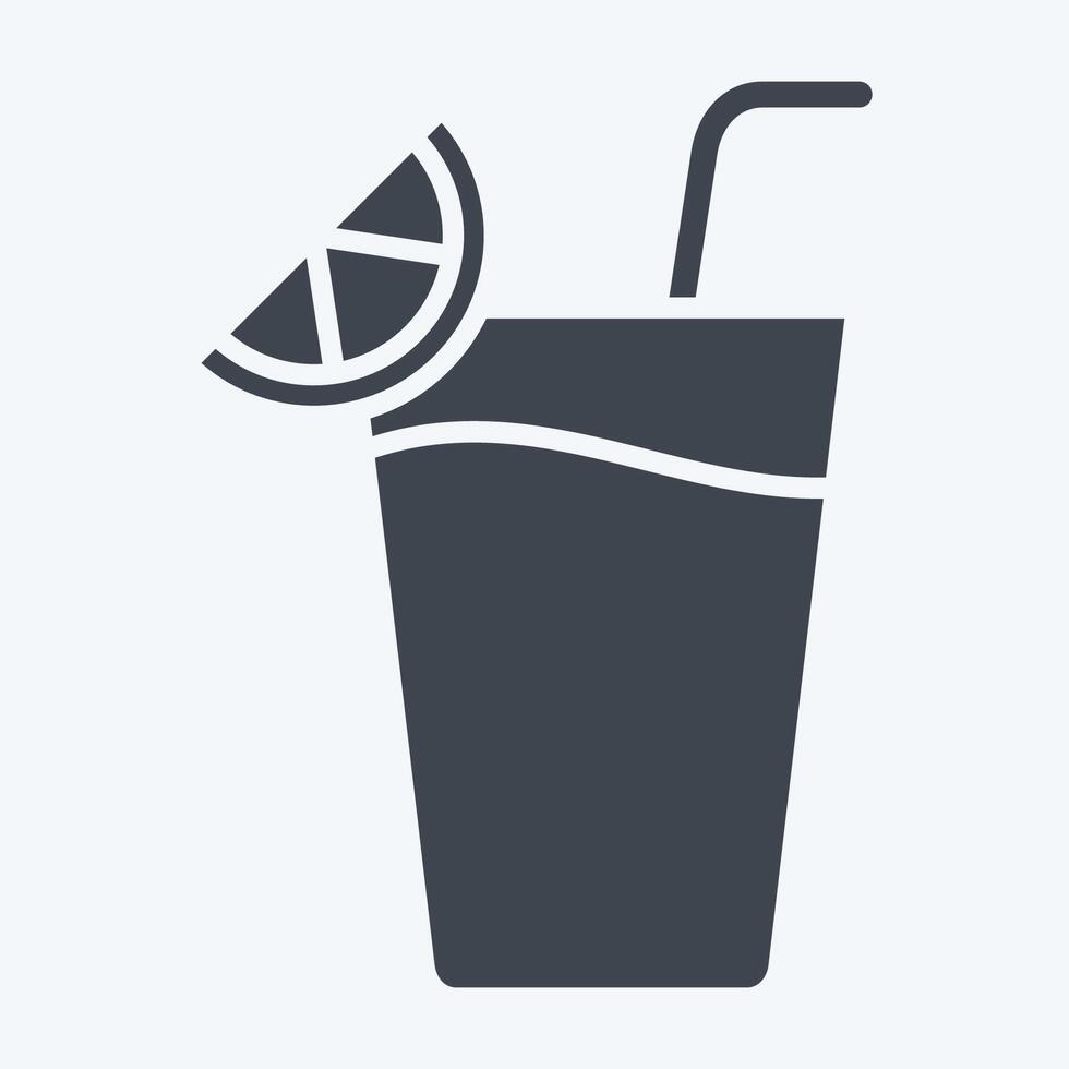 ikon cocktail 2. relaterad till cocktails, dryck symbol. glyf stil. enkel design redigerbar. enkel illustration vektor