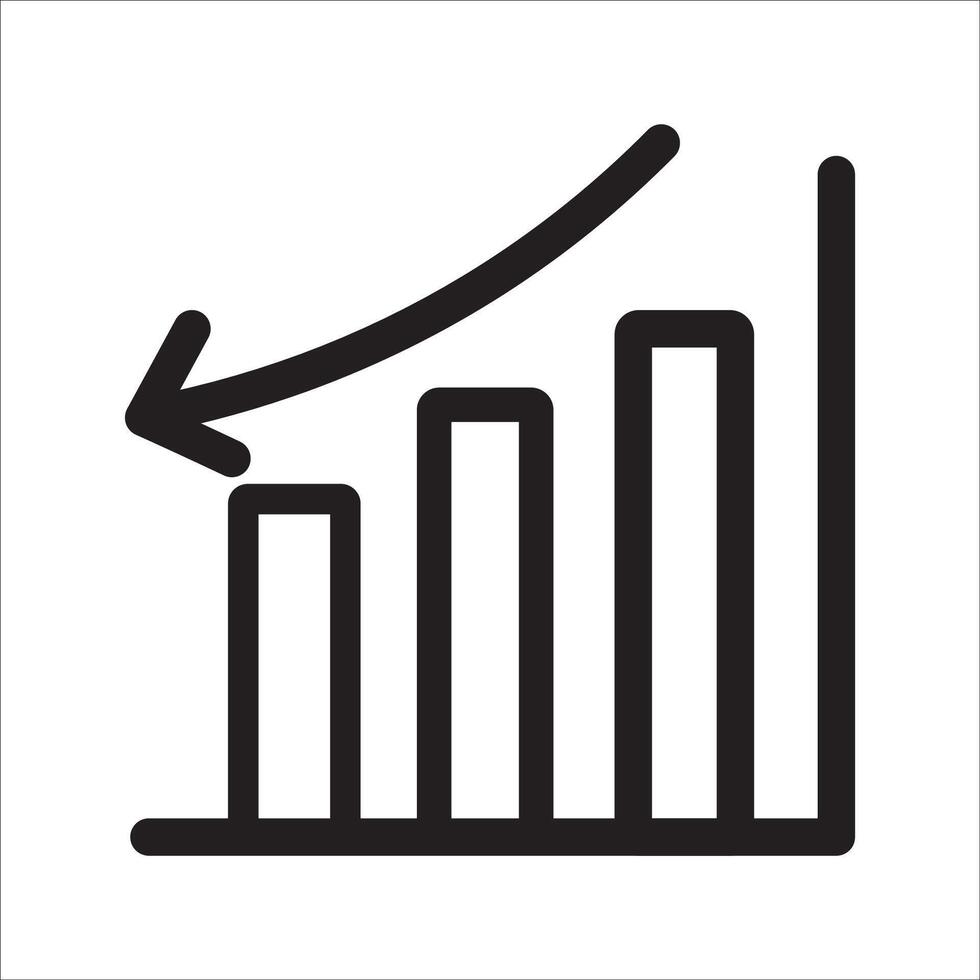 Verlust Diagramm Symbol Vektor Design Illustration.