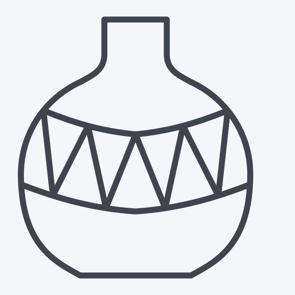 Symbol Vase. verbunden zu Kenia Symbol. Linie Stil. einfach Design editierbar. einfach Illustration vektor