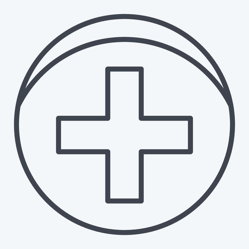 ikon apotek. relaterad till medicinsk symbol. linje stil. enkel design redigerbar. enkel illustration vektor