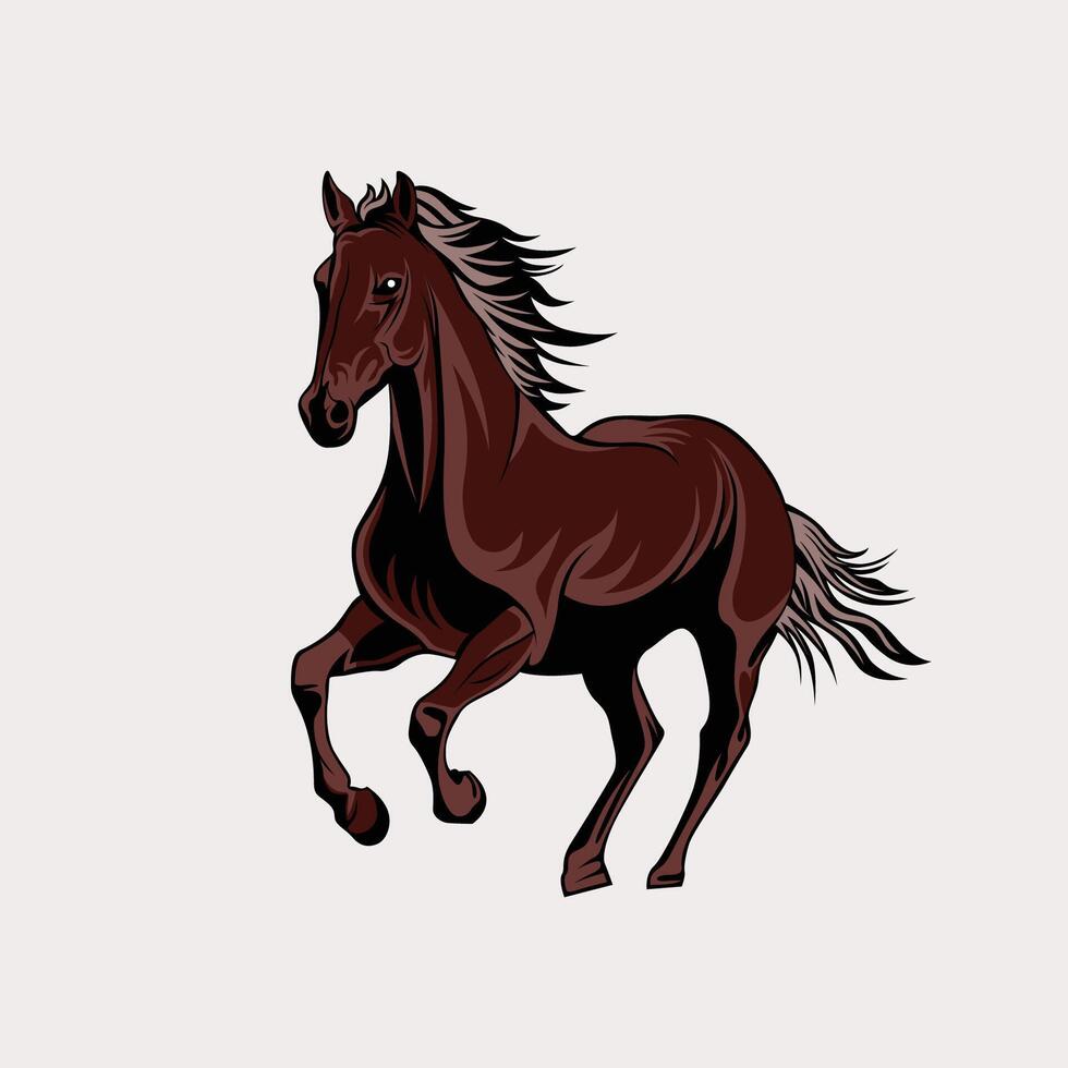 vektor logotyp linje konst häst