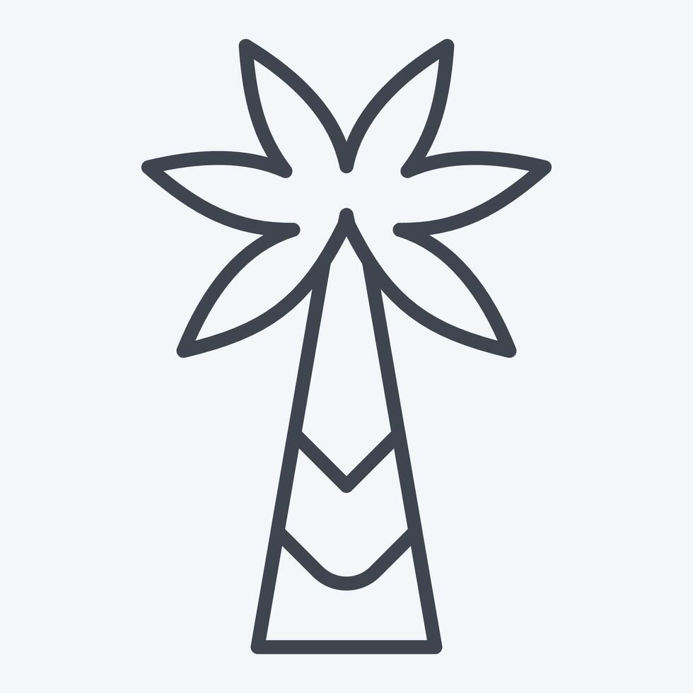 Symbol Palme Baum. verbunden zu Kenia Symbol. Linie Stil. einfach Design editierbar. einfach Illustration vektor