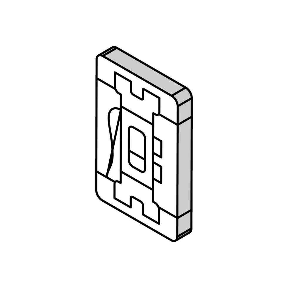 elektrisk växla elektrisk ingenjör isometrisk ikon vektor illustration