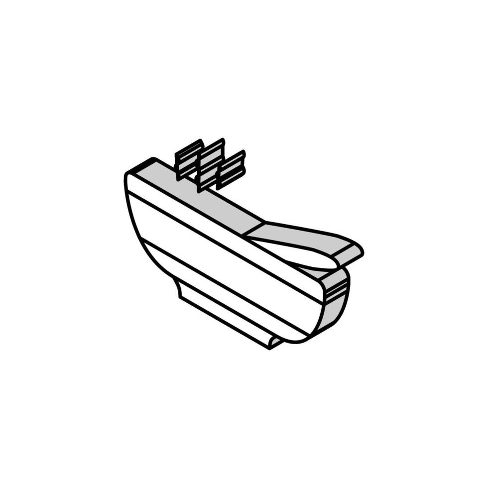 varm soppa isometrisk ikon vektor illustration