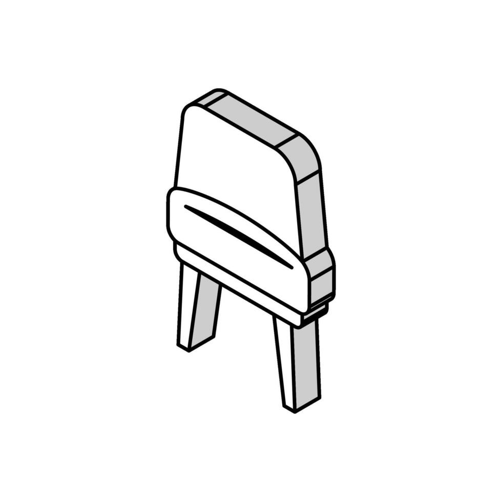 Stuhl Sanft gemütlich isometrisch Symbol Vektor Illustration