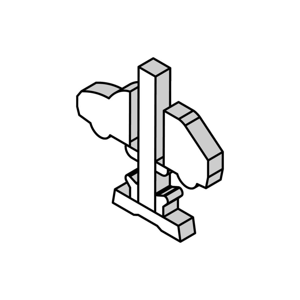 Auto Aufzug Mechaniker isometrisch Symbol Vektor Illustration