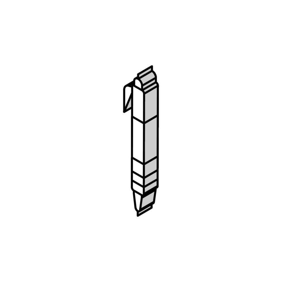 Abfassung Bleistift architektonisch Zeichner isometrisch Symbol Vektor Illustration