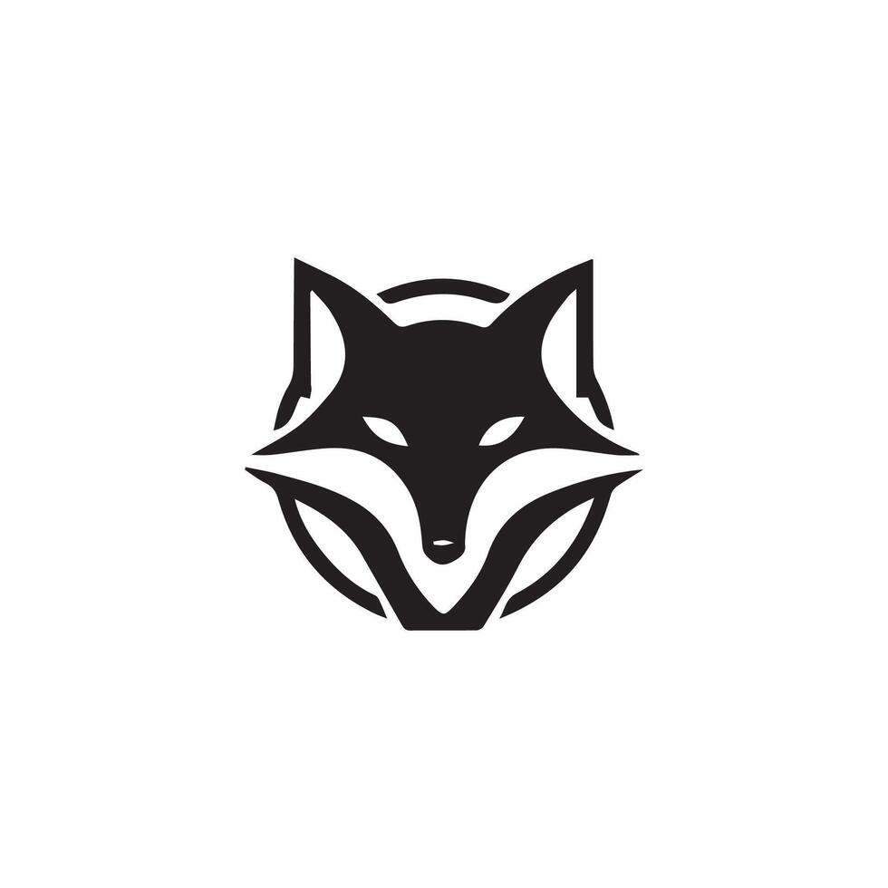 Fuchs Kopf Maskottchen Logo, Fuchs Symbol. eben Vektor Illustration.