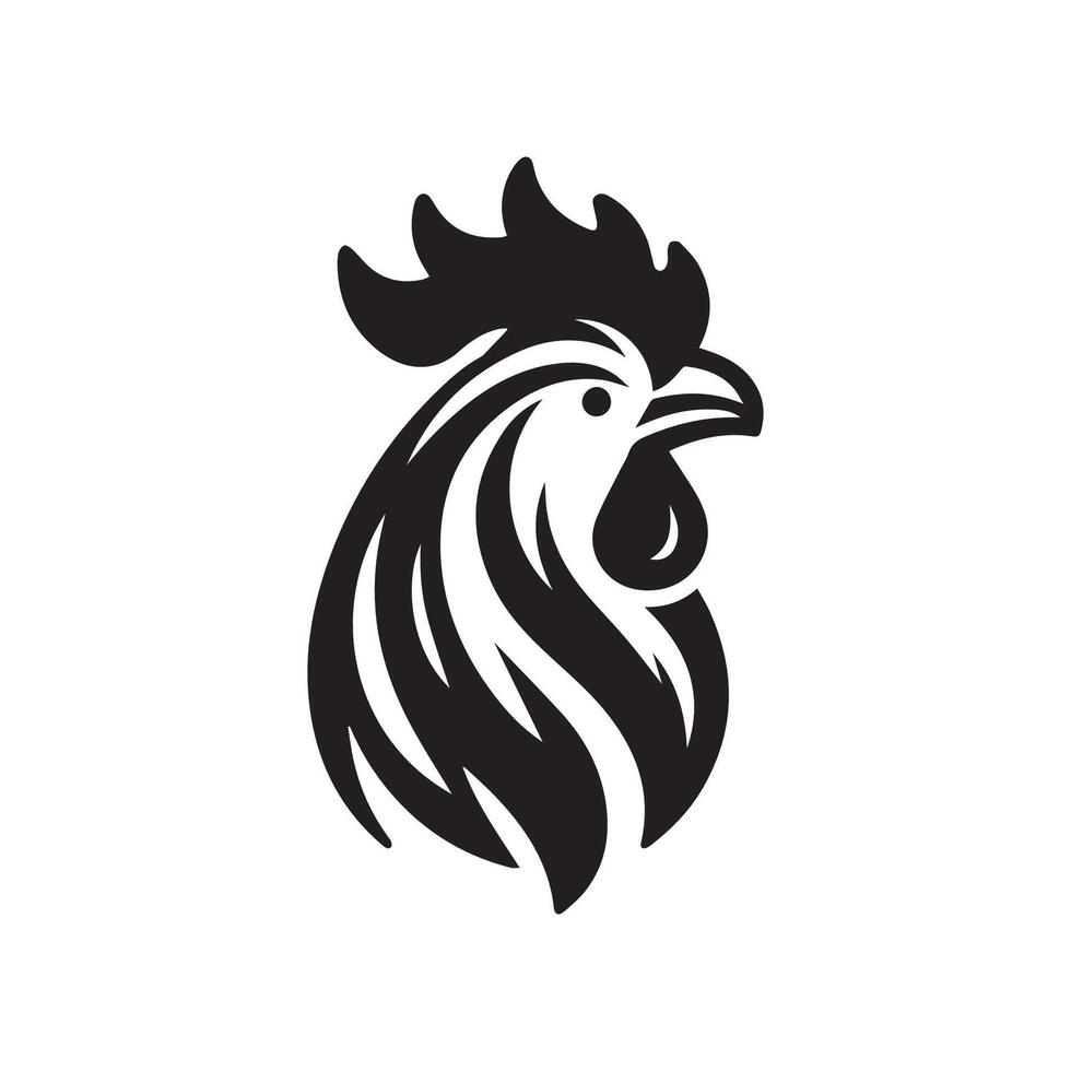 Hähnchen Kopf Logo Design Vorlage, Hähnchen Hahn Symbol vektor