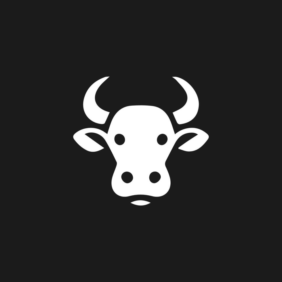 abstrakt Kuh oder Stier Logo Design. kreativ Steak, Fleisch oder Milch Symbol Symbol. vektor