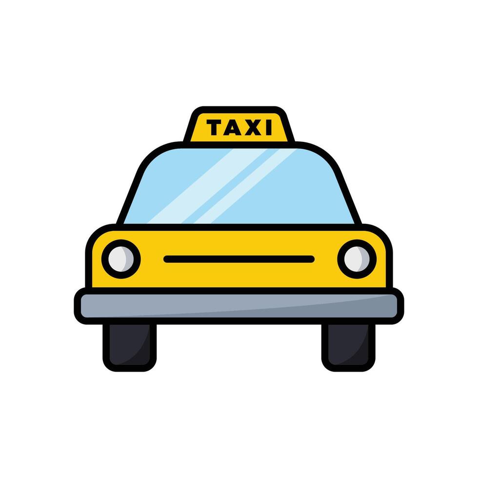 taxi ikon vektor design mall i vit bakgrund