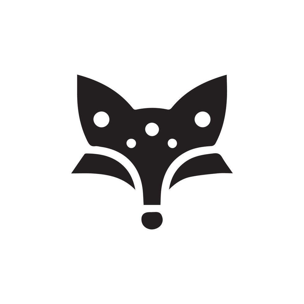 Fuchs Kopf Maskottchen Logo, Fuchs Symbol. eben Vektor Illustration.