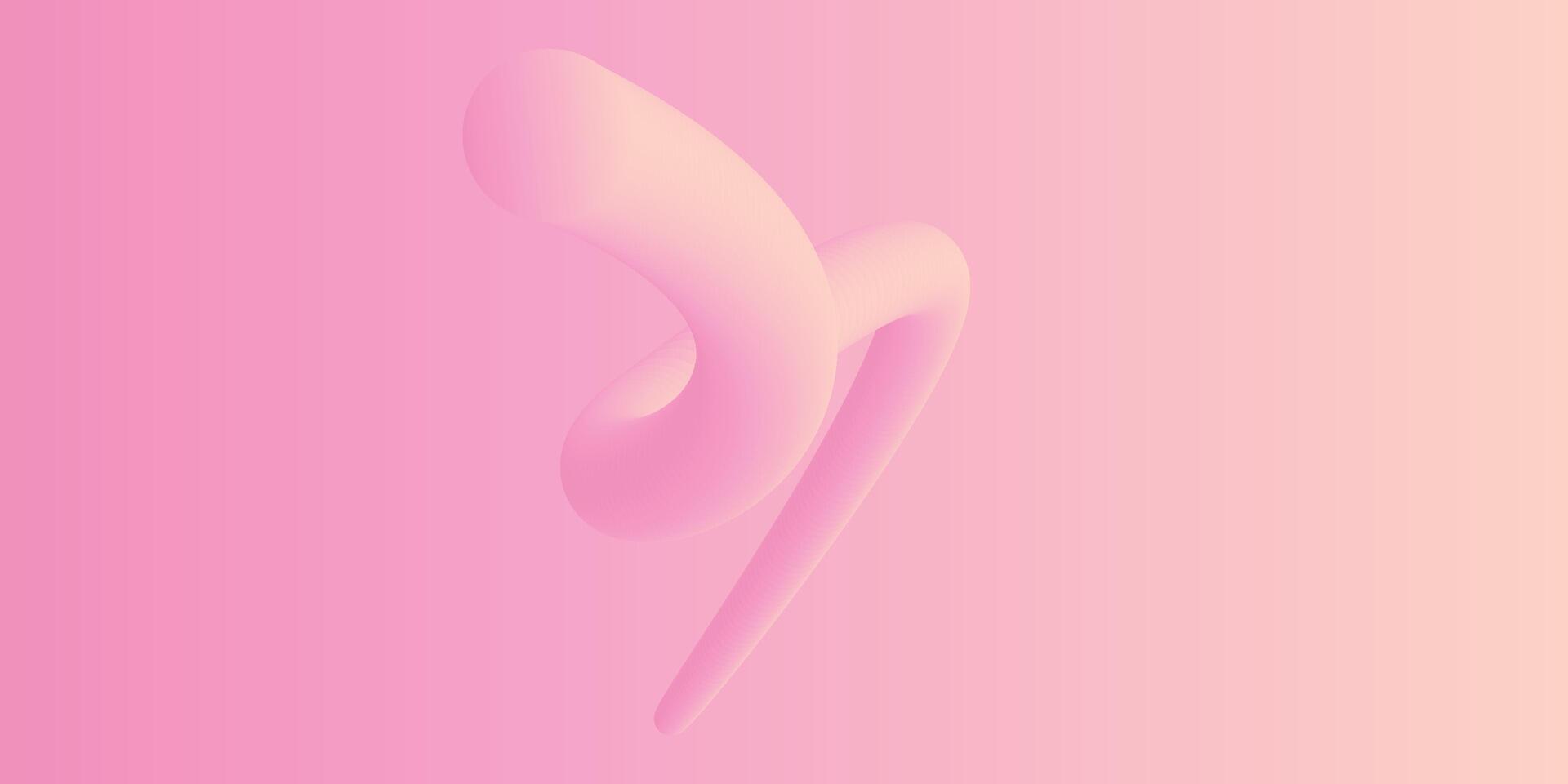 abstrakt 3d Flüssigkeit Flüssigkeit Rosa Farbe Hintergrund. kreativ minimal Kugel Bälle oder Blase modisch bunt Gradient Design zum Startseite Broschüre, Flyer, Poster, Banner Netz. vektor