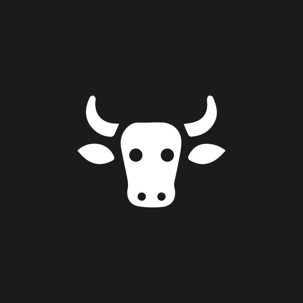 abstrakt Kuh oder Stier Logo Design. kreativ Steak, Fleisch oder Milch Symbol Symbol. vektor