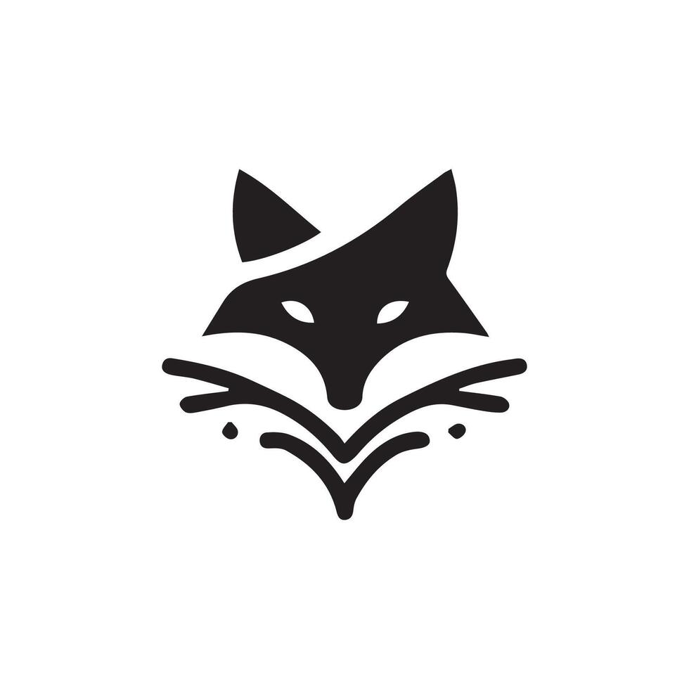 Fuchs Kopf Maskottchen Logo, Fuchs Symbol. eben Vektor Illustration.