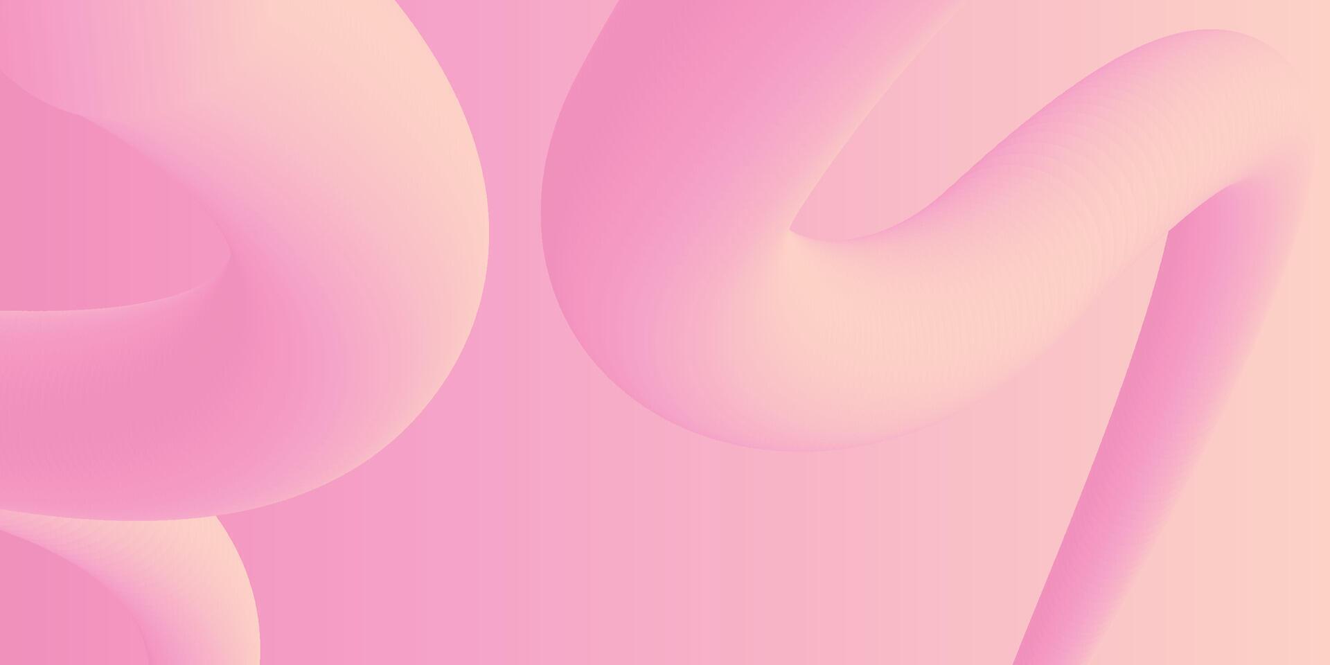 abstrakt 3d Flüssigkeit Flüssigkeit Rosa Farbe Hintergrund. kreativ minimal Kugel Bälle oder Blase modisch bunt Gradient Design zum Startseite Broschüre, Flyer, Poster, Banner Netz. vektor