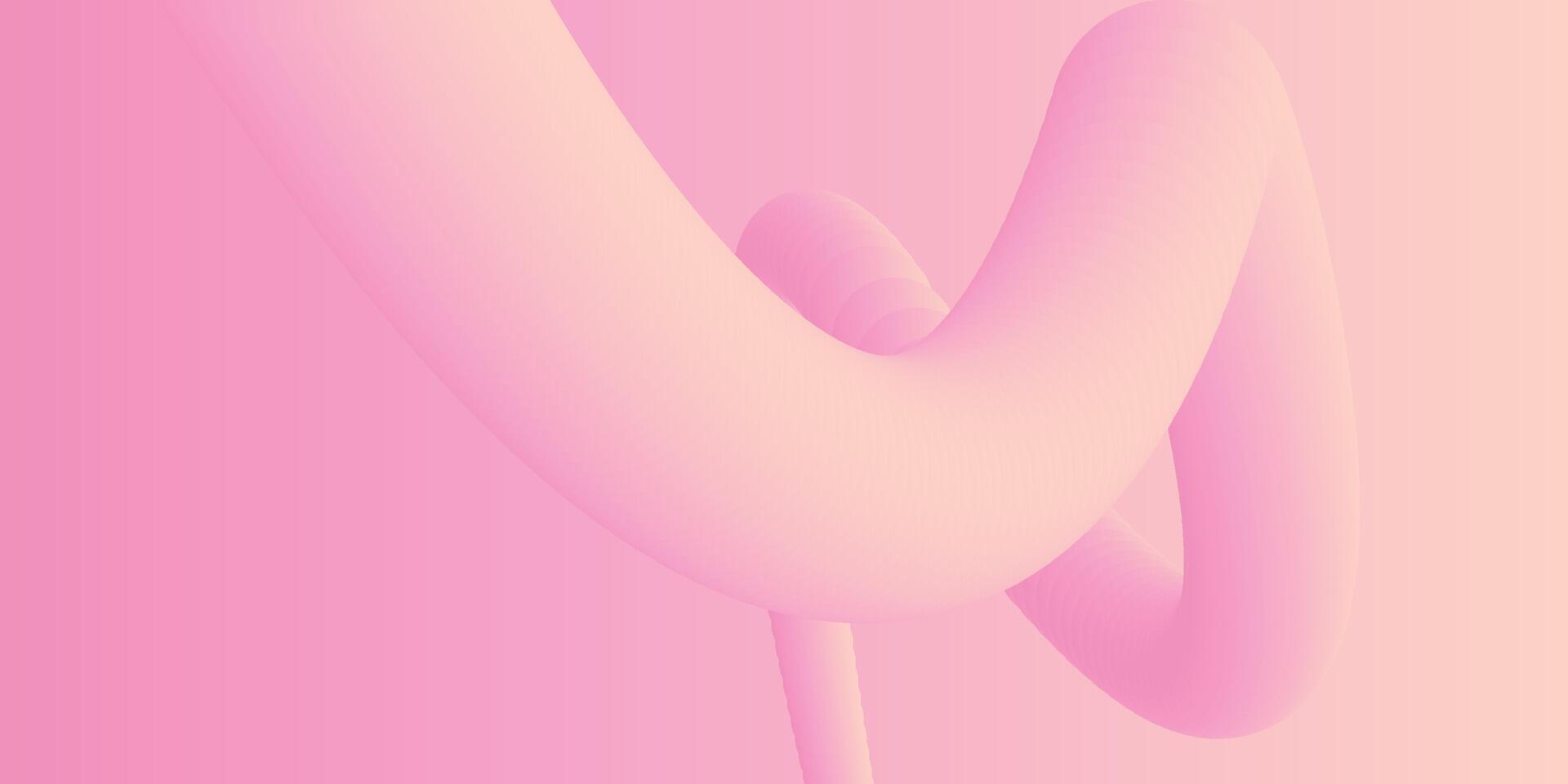 abstrakt 3d Flüssigkeit Flüssigkeit Rosa Farbe Hintergrund. kreativ minimal Kugel Bälle oder Blase modisch bunt Gradient Design zum Startseite Broschüre, Flyer, Poster, Banner Netz. vektor