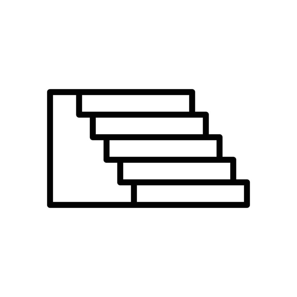 trappa ikon vektor design mall i vit bakgrund