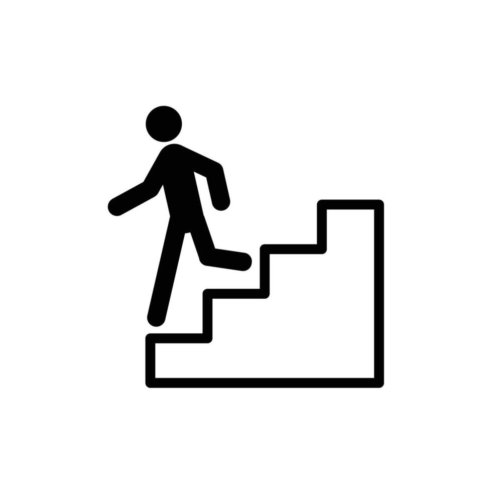 Treppe Symbol Vektor Design Vorlage im Weiß Hintergrund