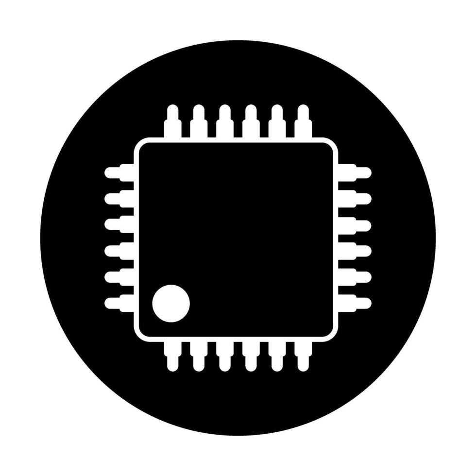 mikrochip vektor ikon. cpu illustration symbol. kärna tecken.