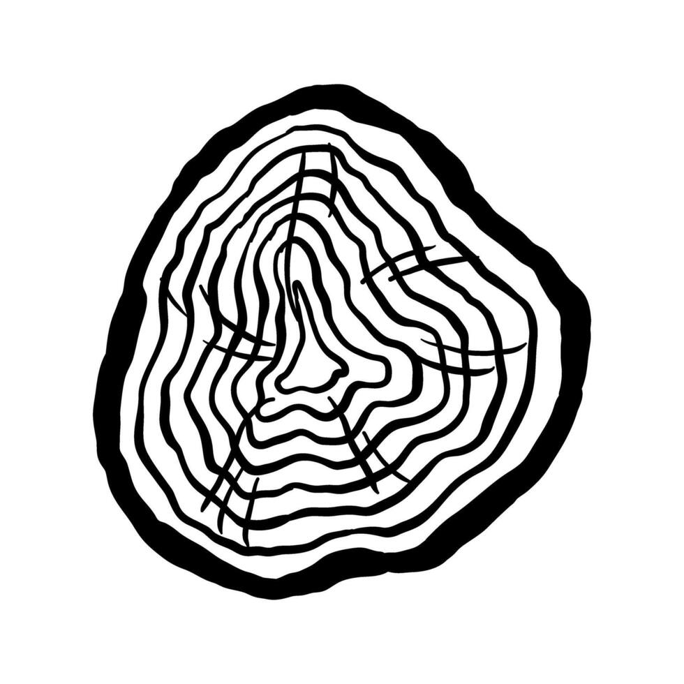 Holz Scheibe Symbol Vektor. Holz Ringe Illustration unterzeichnen. Baum Symbol. Sägewerk Logo. vektor