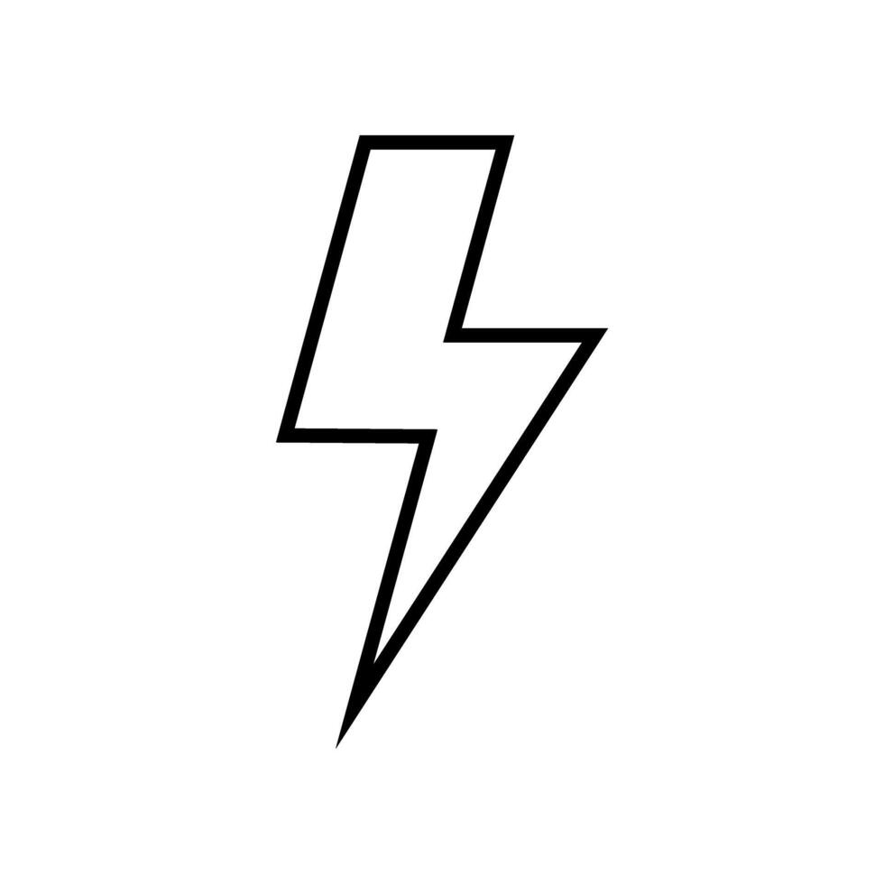 blixt- ikon vektor. elektricitet illustration tecken. kraft symbol. väder logotyp. vektor