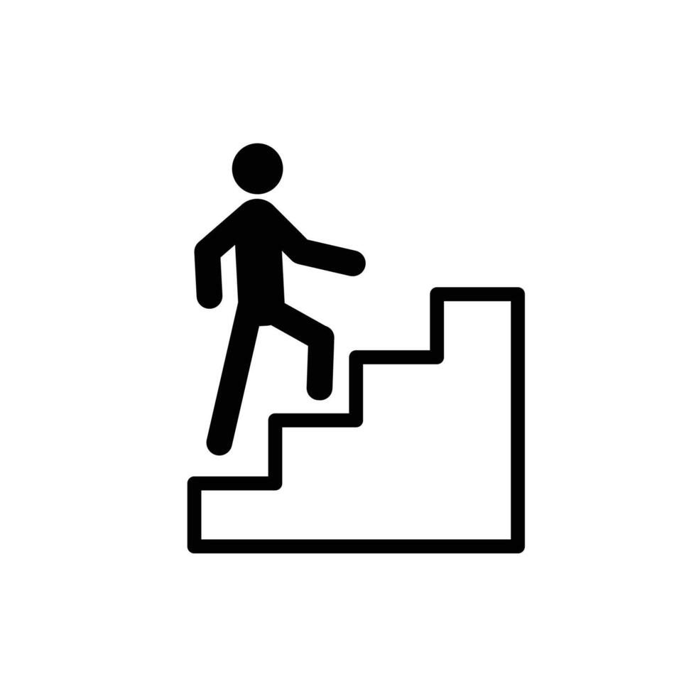 Treppe Symbol Vektor Design Vorlage im Weiß Hintergrund