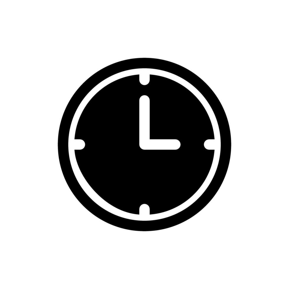 Uhr Gesicht Symbol Vektor. Mauer Uhr Illustration unterzeichnen. Zeit Symbol. Uhr Symbol oder Logo. vektor