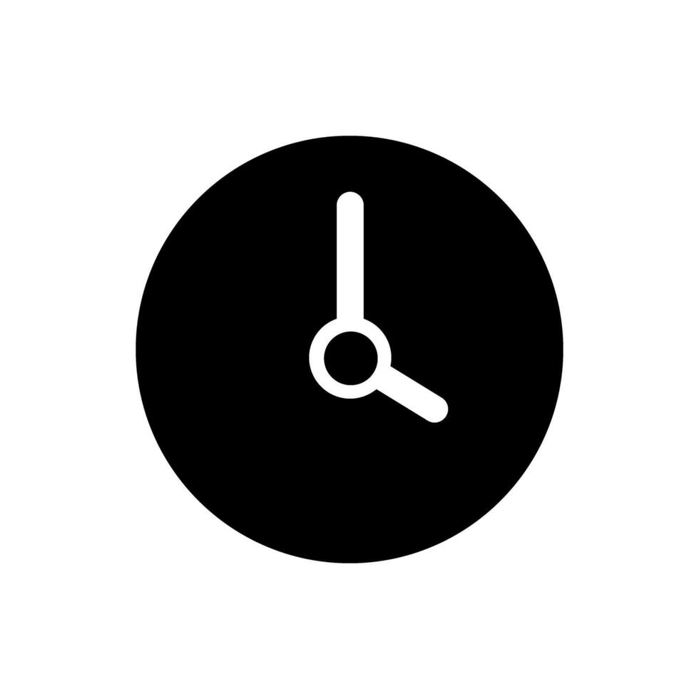 Uhr Gesicht Symbol Vektor. Mauer Uhr Illustration unterzeichnen. Zeit Symbol. Uhr Symbol oder Logo. vektor