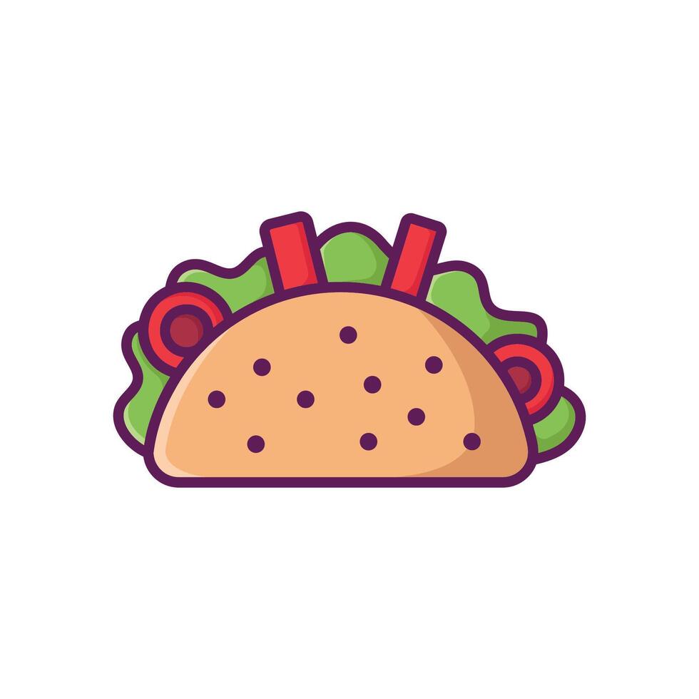 Taco Symbol Vektor Design Vorlage im Weiß Hintergrund