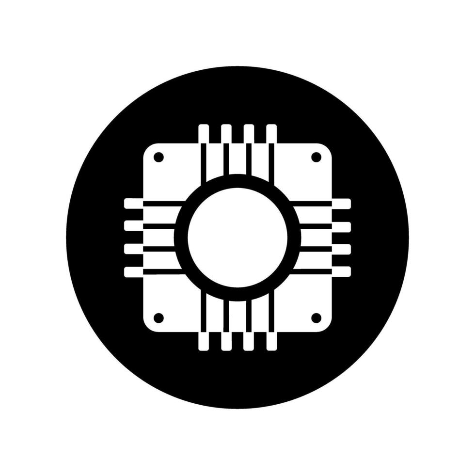 mikrochip vektor ikon. cpu illustration symbol. kärna tecken.