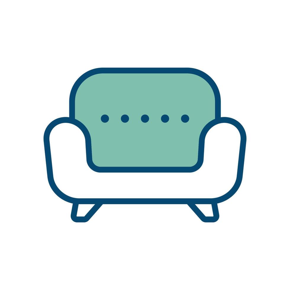 soffa ikon vektor design mall i vit bakgrund