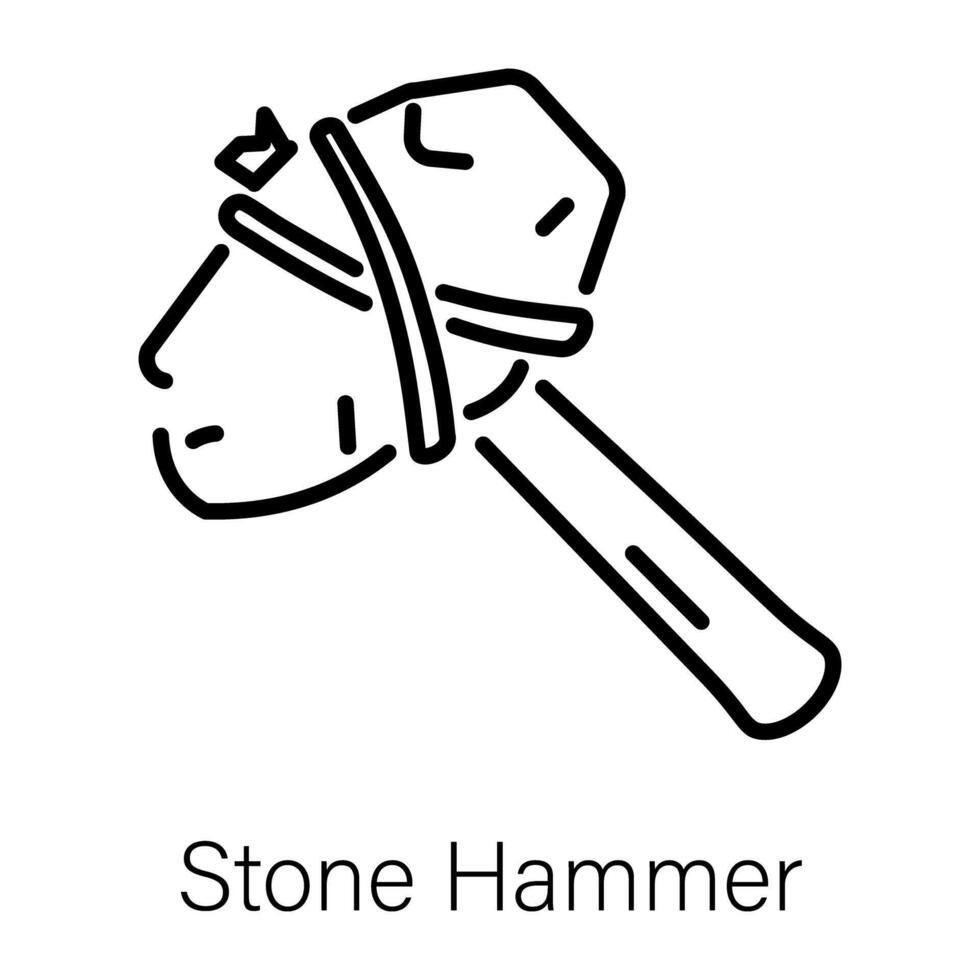 trendig sten hammare vektor