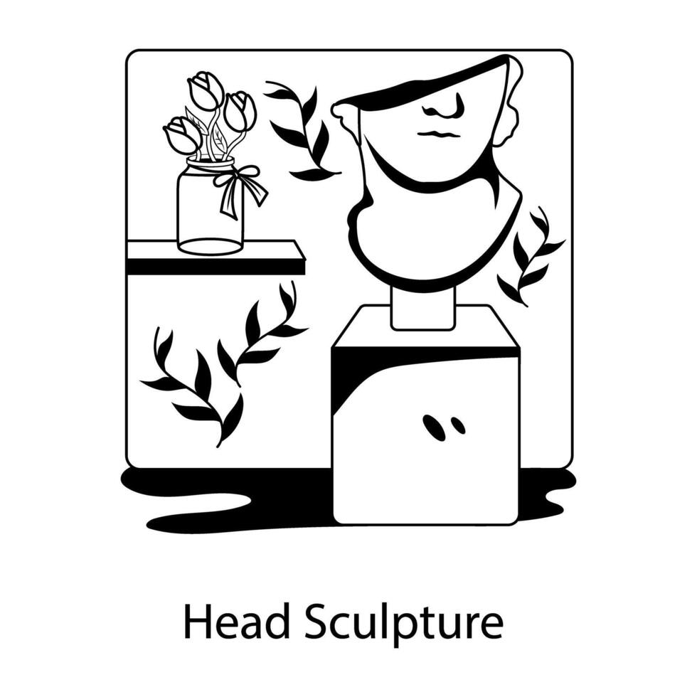 modisch Kopf Skulptur vektor