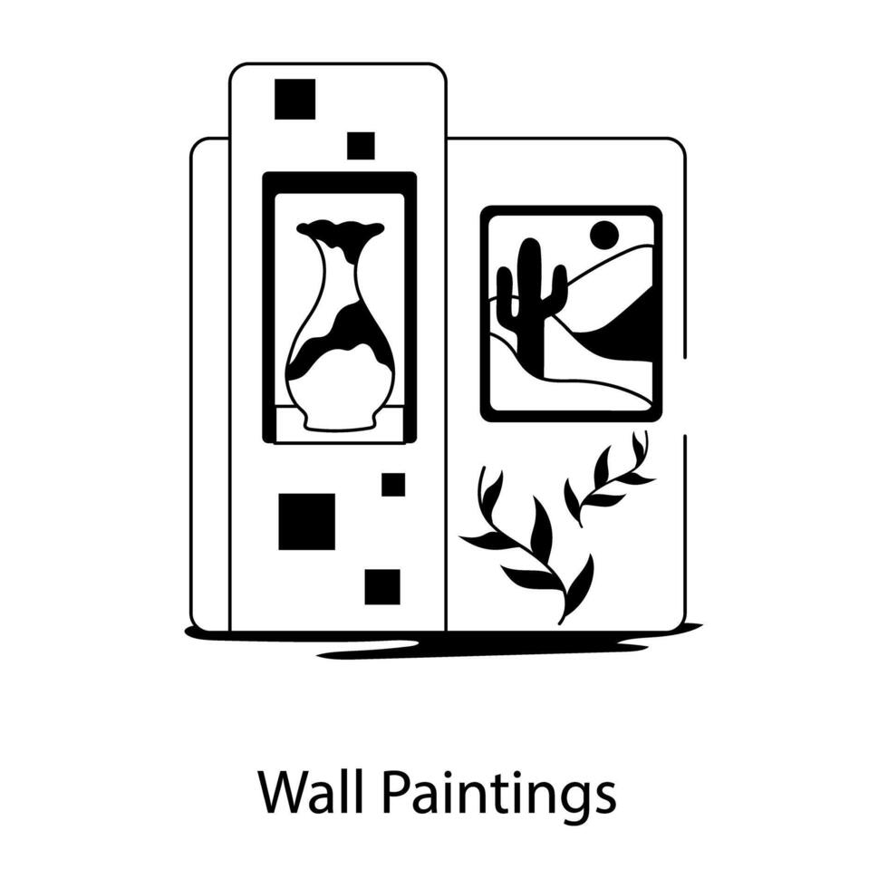 modisch Mauer Gemälde vektor